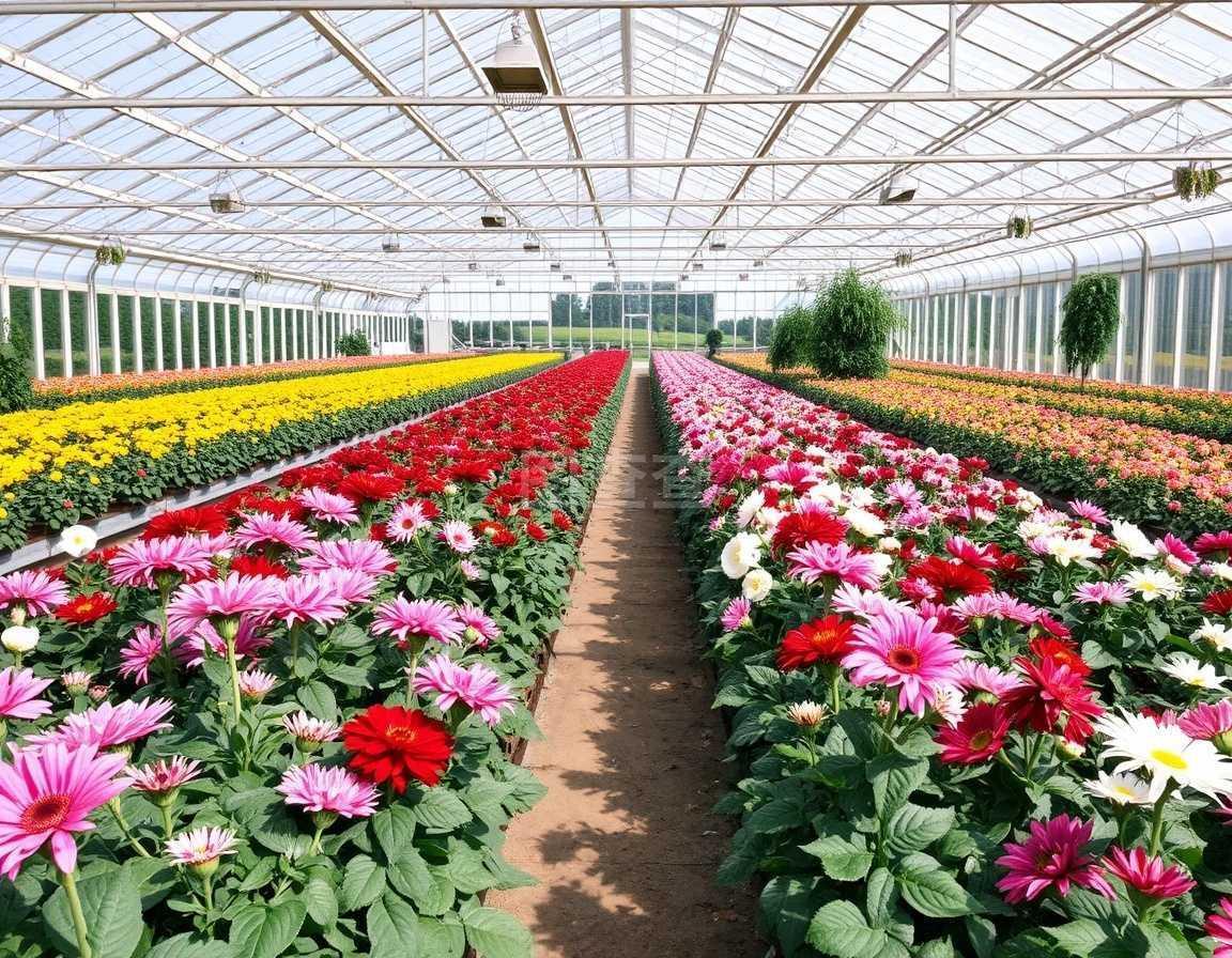 温室里的花卉种植